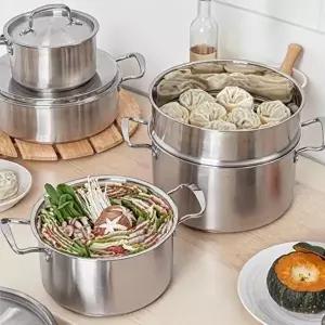 [연마제적은] 세척간편한 올스텐 냄비 5종세트 냄비 곰솥 찜기