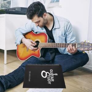 6권의 음악 노트 기타 Tablature A4 크기  노래 휴대용 PP 커버 시트 연습 도서