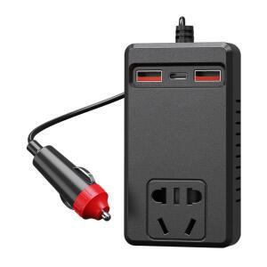 호환범용 자동차 인버터 DC 12V/24V에서 110V/220V로 변환 전원 어댑터 USB 타입 C 충전기 아이폰용