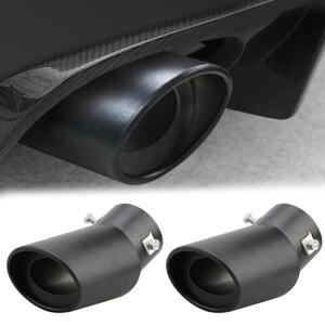 범용 자동차 배기 팁 라운드 알루미늄 머플러 테일 트림 후면 파이프 깍지 소음기 입구 63mm