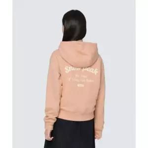 스노우피크 snowpeak APPAREL 여성 레터링 세미 크롭 후드 티셔츠 SFHD63 Peach 217758
