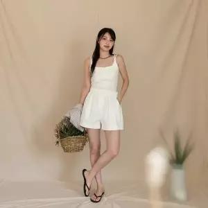 [신세계라이브쇼핑][옷자락] 여성 캐주얼 투턱 3부 코튼팬츠 바지 OOTD
