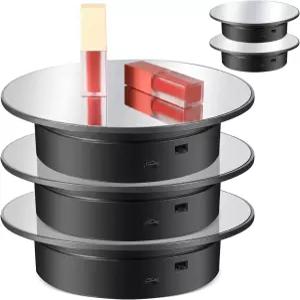 2Pcs 모터식 회전식 디스플레이 스탠드 사진 제품 전시 보석 시계 3D 모델 케이크 7.87인치 배터리 작동USB