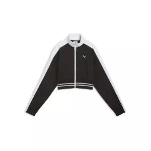 매장정품 푸마 PUMA T7 피케 릴렉스드 크롭 트랙 자켓 - 블랙 634556-01 695235