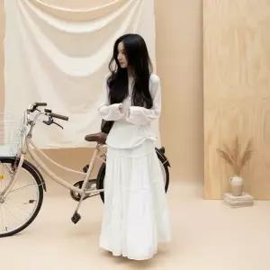 여성용 일상 로맨틱 페미닌 롱스커트 치마