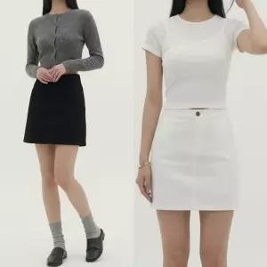 [라일리여성의류] Rly 여성 쫀득스판 속바지내장 밴딩 미니 스커트