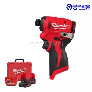 밀워키 M12 BLIDRC-5252C 충전 임팩트 드라이버 12V 2.5Ah 5.0Ah 2팩 BL 초소형 경량형
