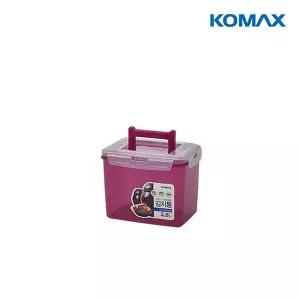 [셀링코리아]S 코멕스 뚜껑이 더 튼튼해진 김치통 3.6L 42호 마젠타 국내산 핸들형 반투명 강력밀폐