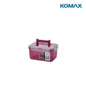 [셀링코리아]S 코멕스 뚜껑이 더 튼튼해진 김치통 2.4L 41호 마젠타 국내산 핸들형 반투명 강력밀폐