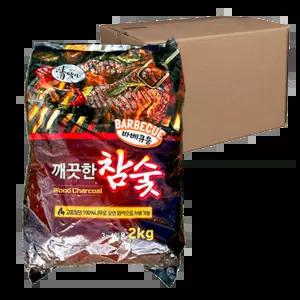 정담아 UH홈데코 깨끗한 바베큐용 참숯 2kg -8개