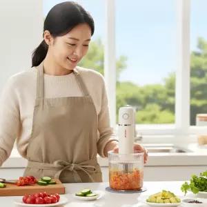신일 사용하기편리한 무선 멀티 다지기/마늘박피기 분쇄기 쵸퍼다지기 야채다지기 마늘다지기 고기다지기