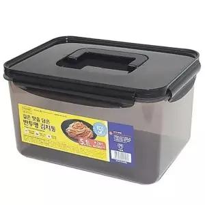 핸들 김치통 5.1L 반투명 김치통 대용량 결착 냉장고 주방 보관 용기