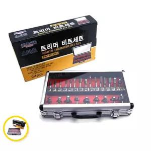 올댓인 트리머비트세트 24본조 목공 조각 루터날 케이스 스마토 목공기리