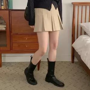 여성 기본 스쿨 테니스 짧은 치마 스커트
