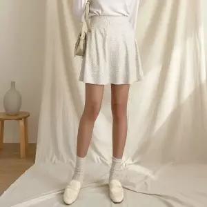 여성용 잔꽃 프린트 플레어 미니 스커트 치마