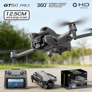 GT50 드론 8K HD 3중 카메라 브러시리스 모터 5G 와이파이 FPV 광학  포지셔닝 장애물 회피 RC 2000M
