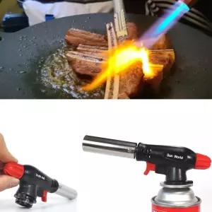 캠핑 숯점화 가정 요리용 국산 자동점화 가스토치 캠핑라이터 숯불점화기 토치라이타