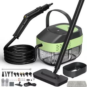 14 IN 1 스팀 걸레 청소기 1.6L 탈착식 휴대용 37개의 액세서리 2500W 가정용 다용도 바닥 타일 그라우트