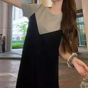 (색상 블랙 FREE)여름원피스 여자 레이어드 여름 데일리 롱원피스 스타일 뷔스티에 휴양지원피스