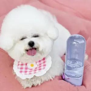 강아지 고양이 체크턱받이 외출용 스카프 케이프 귀여운 코디 용품