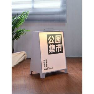 철제입간판 LED스탠드 간판 레스토랑 방수 40x50CM 이동식 80 안내판 음식점