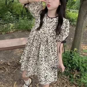 대학생 캠퍼스룩 미니 원피스 봄 데이트 코디 여성 여름 원피스 귀여운 미니핏 드레스