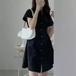 상견례원피스 출근 여자 직장인 여성미니원피스 여름 원피스 코디 셔츠 반팔 룩 형