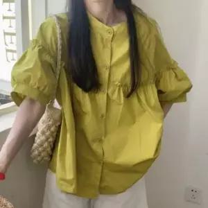 여성블라우스 블라우스 원픽 반팔 시원한 여성 프릴블라우스 셔츠 차이나 데일리룩 기본데일리룩 여름 프릴