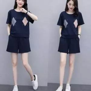 반바지 반팔 여성 여름 트레이닝 데일리 상하복