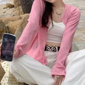 햇빛차단 가디건 여리여리핏 니트 여름 그물