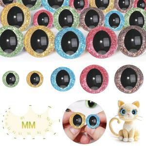 20-30mm 글리터 고양이 안전 눈 30개 세트 와셔 포함 아미구루미 코바늘 인형 제작용 눈알 할로윈 장식 DIY 공예 재료