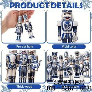 12PCS 호두까기 인형 나무 장식 세트   새해 크리스마스 선물 파티 및 홈 데코