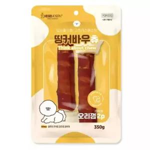 긴오리껌 스트레스해소 강아지 치석 오리껌 2P 30CM 강아지간식 단백질간식 덴탈