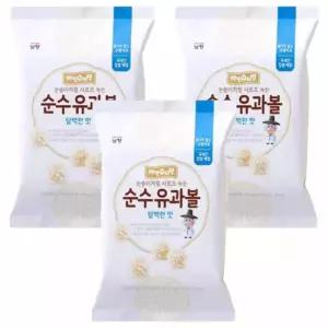 1+1 남양유업 아인슈타인 순수유과볼 과자, 담백한맛, 3개, 30g 2Set