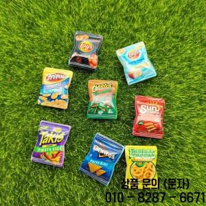 10개 랜덤 시뮬레이션 감자칩 인형의 집 미니 간식 액세서리 놀이용 장난감