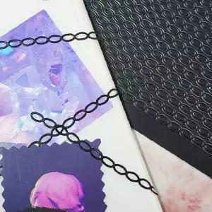 다이어리 꾸미기 체인 테두리 장식 투명 비닐 스티커 노트 수첩 플래너 데코 문구