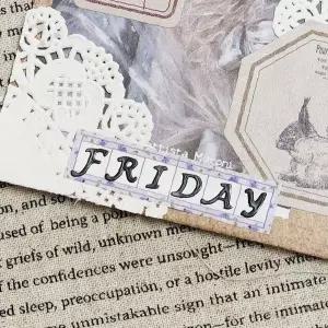 책갈피 장식 투명 비닐 레터링 문구 스티커 다이어리 꾸미기 노트 데코 필기 도구