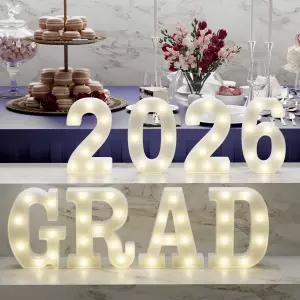 졸업식 장식 2026 딜-8 LED 롱마키 2026년 졸업 - 유치원 고등학교 위한 파티