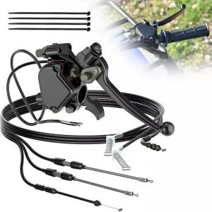 RUTU ATV 스로틀 및 브레이크 케이블 키트 레버가 장착된 풀 메탈 스피드 거버너 50cc 쿼드 바이크 전면