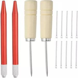 파티킬 인형 털 뿌리 홀더 키트 0.6mm 리루트 뜨개질 바늘 나무 송곳으로 만들기를 위한 가발 도구 DIY