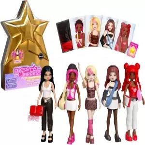 팻모조 드레스 - 미스터리 모델 슈퍼스타 5팩 시리즈 1 스타 보관 케이스 작은 인형 블라인드 박스 수집품
