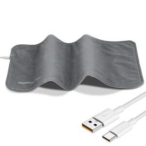 USB 전기담요 이불 담요 원단 초유연 구형 온열 스몰 캠핑 조끼 핫한 패드 60cm 그레이 보관가방 크리스털 충전식 사이즈 휴대용 30 보조배터리