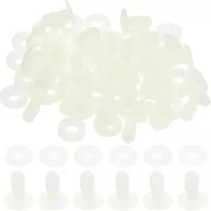 파티킬 15mm 인형 관절 30세트 플라스틱 탈착식 동물 커넥터 곰 팔다리용 볼트 결합 헤드 DIY 공예