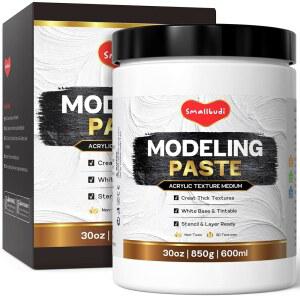 스몰부디 모델링 페이스트 600ml/30온스 - 텍스처 아트와 두께를 위한 고밀도 아크릴 매체, 아크릴 페인팅을 위한 구조 성형 텍스처 페이스트, 캔버스, 조각, 아트 프로젝트, 3D 효과