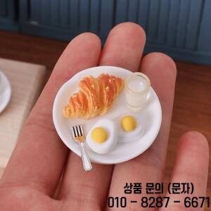 1/12 인형집 시뮬레이션 아침식사 미니 찐빵 계란빵 우유 모델 주방 장식 놀이용 장난감