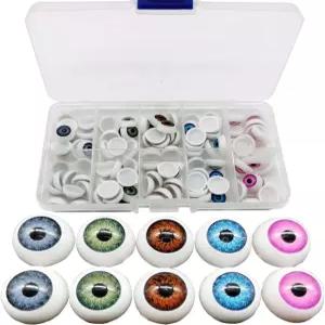 DIY 인형 곰 공예 할로윈을 위한 티후드 100pcs/box 12mm 눈알 반원형 아크릴 눈