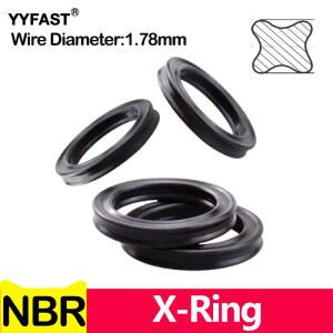 WD CS 1 78mm 검정색 NBR 링 4개의 립 씰 니트릴 고무 유압 실린더용 피스톤 로드 내경 0 74 133 07mm