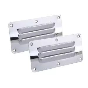 2X 스테인레스 스틸 에어 벤트 그릴 커버 환기 보트 요트 해양 액세서리 126X65mm