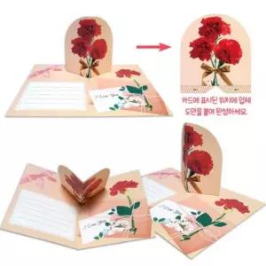 카네이션 카드 입체 편지지 어버이날 카네이션카드 스승의날 만들기 diy 키트
