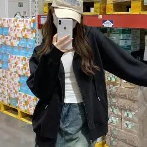 타노스여자 데일리룩 티 맨투맨 도톰 후드 봄 가을 이른 카디건 상의 KUK3